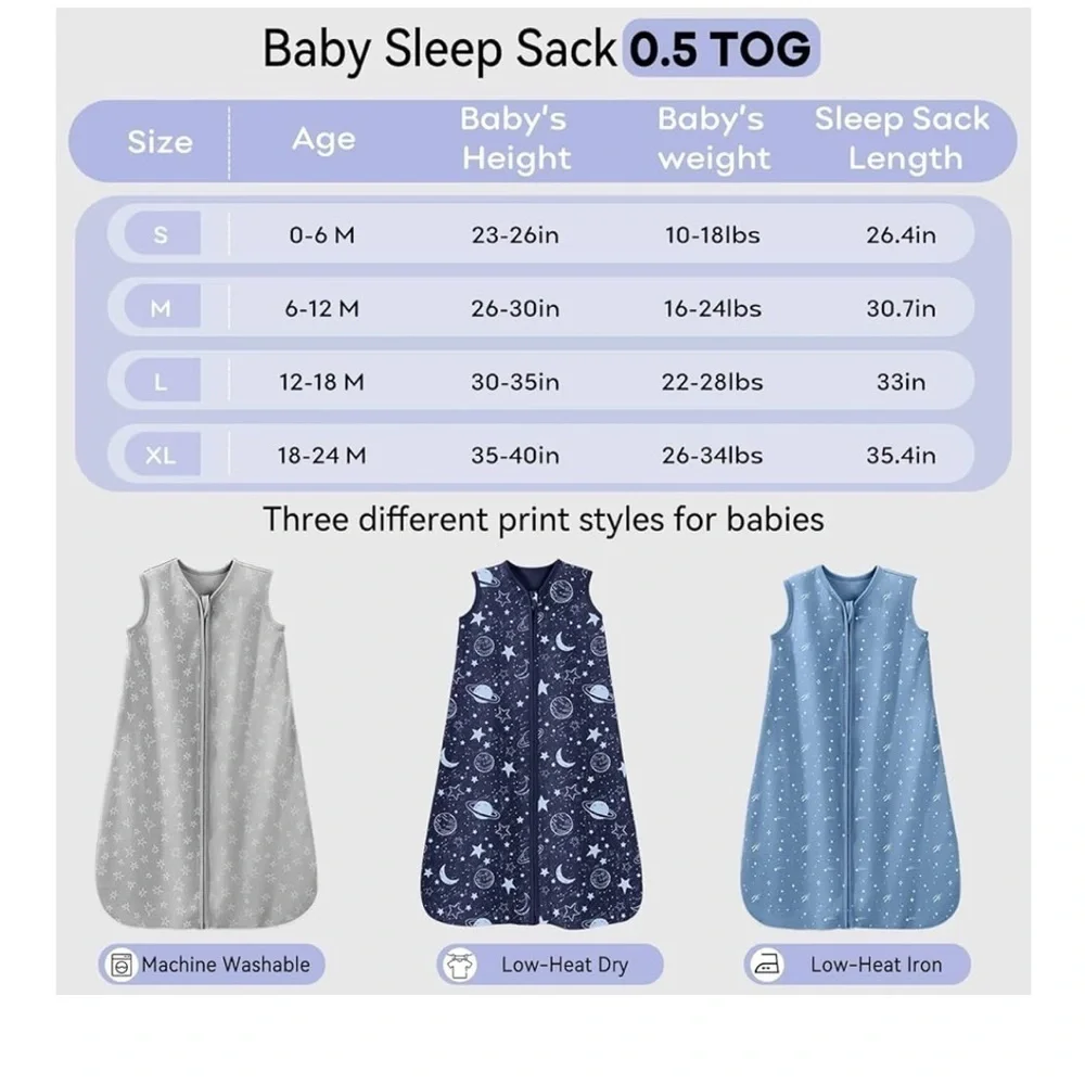 NWT Blue Space themed Baby Sleep Sack 6-12 months